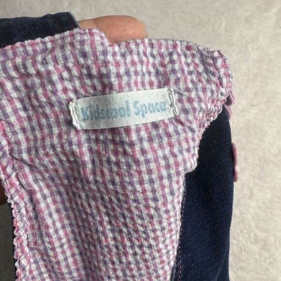 Baby Overalls Size 3-6 Months Romper Girls 3-D Bunny Butterfly Embroidered Jeans - Picture 5 of 6